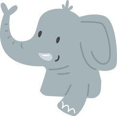 Funny elephant character