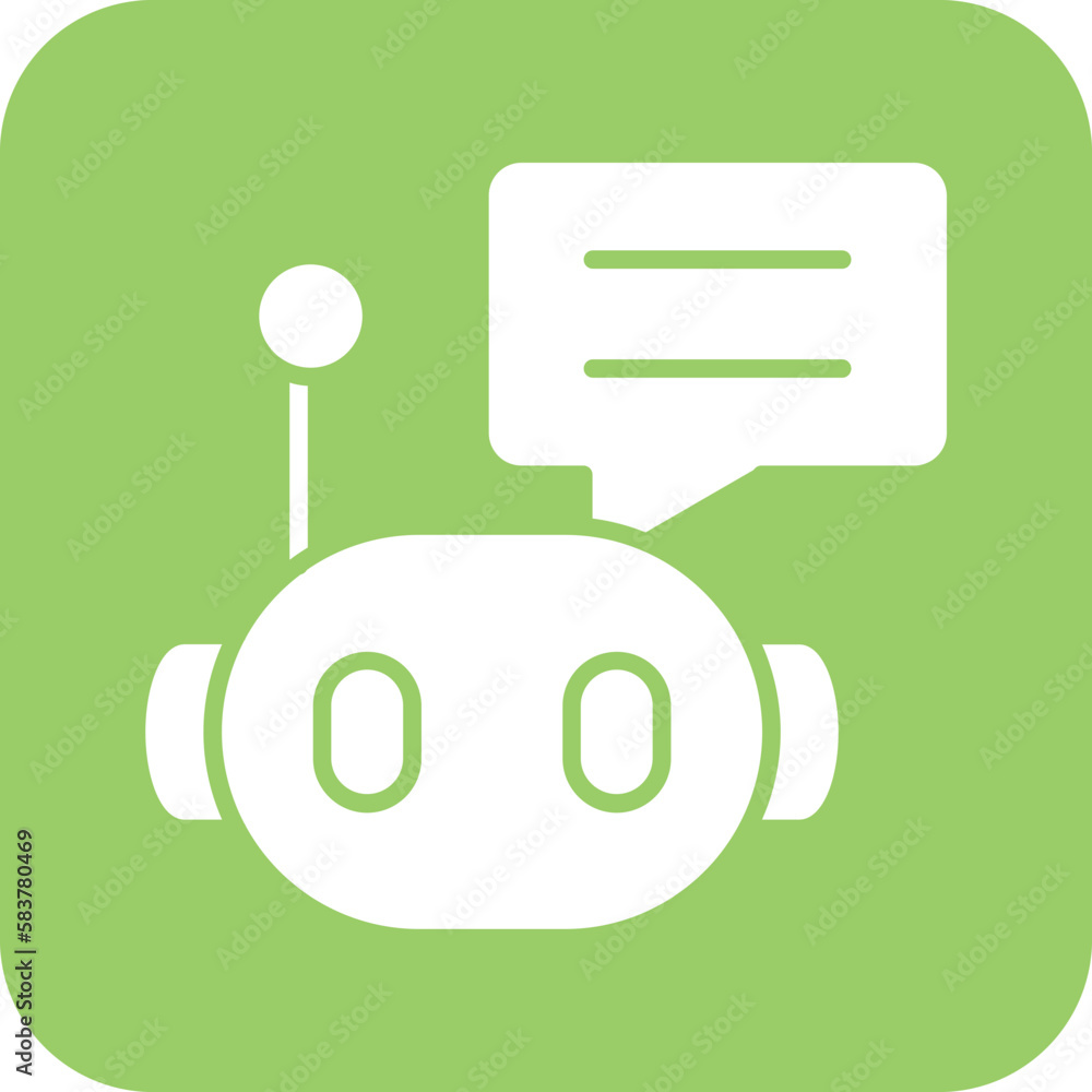 Poster vector design chat bot icon style
