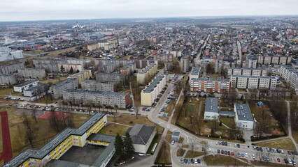 Fotografia aerea panoramica  di una delle principali città dell'est europa vista dall'alto (EX...