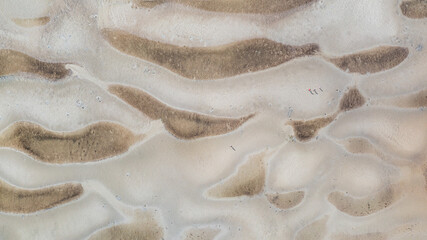 Fototapeta na wymiar textured sand on beach