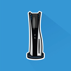 Illustration of White Console in Flat Design