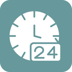 Vector Design 24 Hours Icon Style