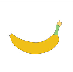 banana isolated on white background