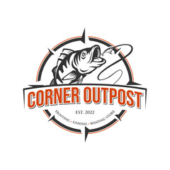 Vintage Fishing Logo Image