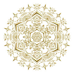 金の装飾のレースやレリーフのようなマンダラアート