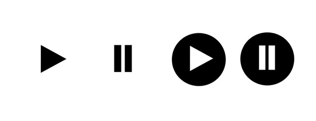 Play and Pause button set for Video Audio Player.