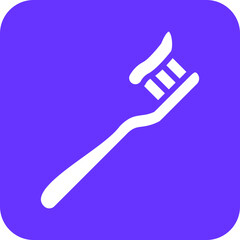 Vector Design Tooth Paste on Brush Icon Style