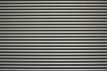 Gray corrugated metal wall. Template for background and texture. Stripes.
