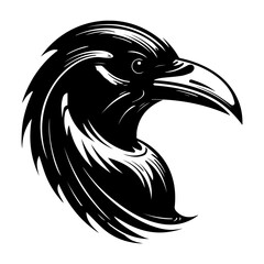 Viking wolf, isolated isolated on white background, vector illustration.