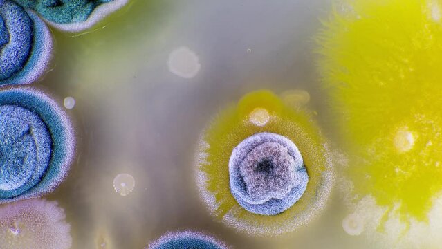 cultivation of bacteria in petri dish for scientific research
