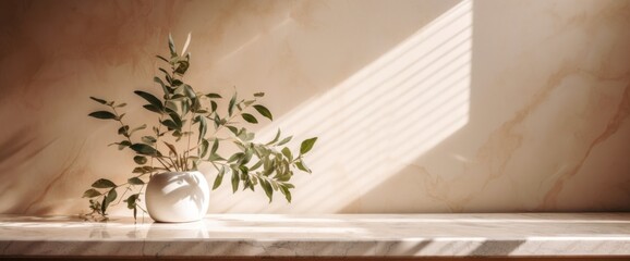 Minimal empty product background. Gen AI