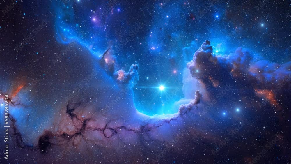 Canvas Prints Beautiful nebula in outer space 4K