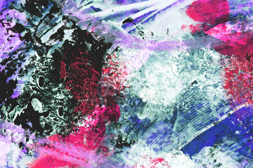 Hand drawn abstract multicolored acrylic texture. Colourful backdrop.