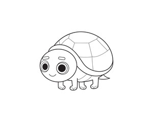 Turtle vector isolated outline icon. Turtle animal vector icon. Turtle icon 