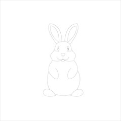 white rabbit isolated on white