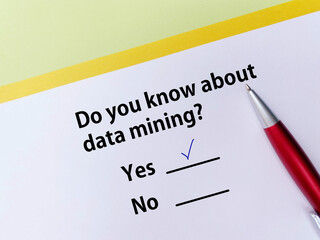 Obraz premium Questionnaire about artificial intelligence