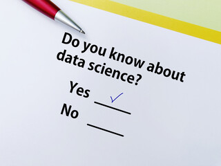 Obraz premium Questionnaire about artificial intelligence