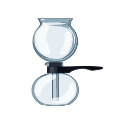 drink syphon coffee maker cartoon vector illustration