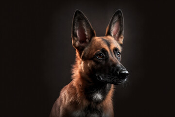 Discover the Intense Loyalty and Fearless Courage of Belgian Malinois Dogs on a Dark Background