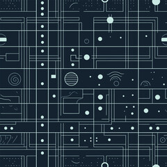 Infinite kaleidoscopic cosmos - Abstract Universe Seamless Pattern
