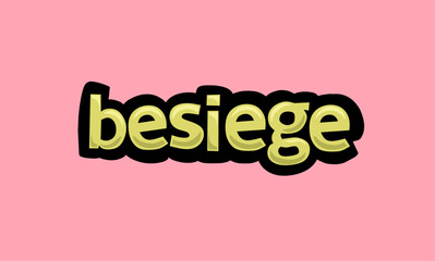 besiege writing vector design on a pink background