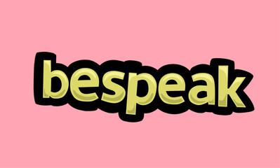 bespeak writing vector design on a pink background