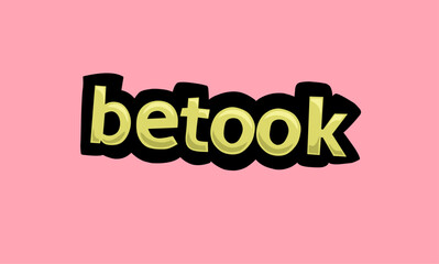betook writing vector design on a pink background