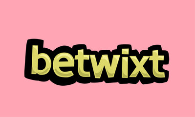 betwixt writing vector design on a pink background
