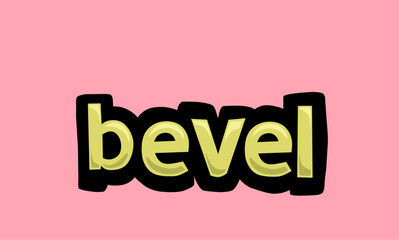 bevel writing vector design on a pink background