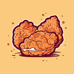 Fried Chicken Vector Illustration