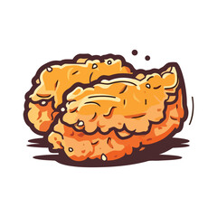 Fried Chicken Vector Illustration