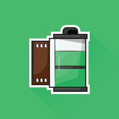 Illustration of Film Roll in Flat Design