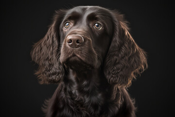 Discover the Loyal and Energetic Boykin Spaniel on a Dark Background..