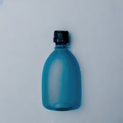 blue bottle of water. Generative AI.