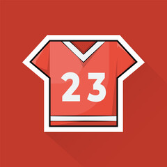 Illustration of Football Jersey in Flat Design