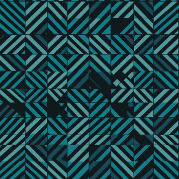 Chromatic abstract shapes - Abstract Geometrical Seamless Pattern
