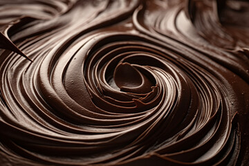 Chocolate texture. chocolate swirl. generative ai	