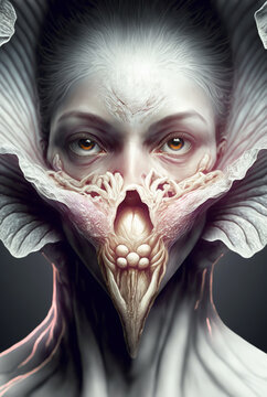 portrait of android mutant, Generative AI