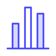 icon chart, graph, chart bars, currency chart. editable file and color