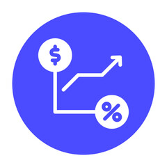 icon chart, graph, chart bars, currency chart. editable file and color