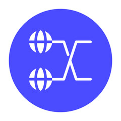 icon global link. global network, marketing, SEO and Web. editable file and color