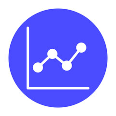 icon chart, graph, chart bars, currency chart. editable file and color