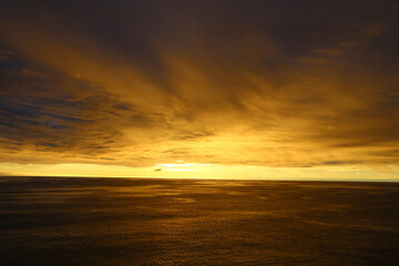 Fototapeta na wymiar Sunset in the Inside Passage British Columbia, Canada 