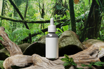 Front View Dropper Bottle Mockup for showcasing your product to customer