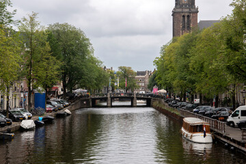 View From The Bridge On The Reestraat At Amsterdam The Netherlands 2-9-2021