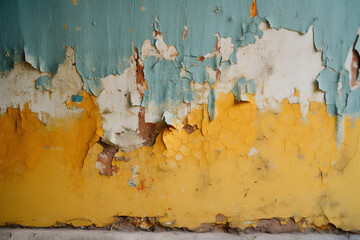 peeling paint on a wall. generative ai