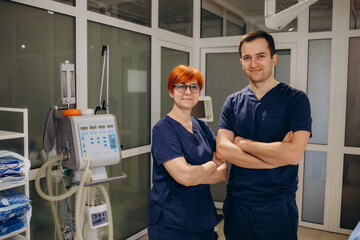 Portrait of a medical team inside operating room