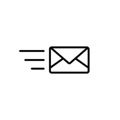 email mail sent icon sign outline