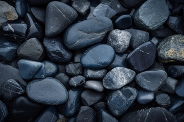 Fototapeta na wymiar navy blue schist stones. generative ai 