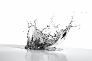 water splash isolated on white. generative ai